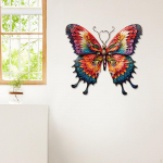 Iron Butterfly Wall Art Garden Fence Ornament Easy to Install Modern Party Props Hanging Decoration