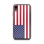 Coque iPhone - Mitmev&auml;rviline - Drapeau &Eacute;tats-Unis - Souple - &Uuml;hilduv iPhone XR - Plastikust l&auml;bipaistev