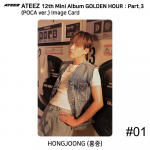 ATEEZ 12. mini album Golden Hour Part.3 POCA versioon. Ametlik fotokaardi QR-koodi pildikaart Hongjoong - Image #1
