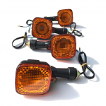 Archnote CT110 CG125 Mootorratta Suunatuli Tagumine Ruudukujuline Tuli Lamp Kummist Kinnitus, Hunter Cub, Komplekt 4 tk, Merevaigukollane oranž