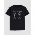 Meeste l&uuml;hikeste varrukatega T-s&auml;rk Ma hoian su selga , &uuml;mara kaelusega topp, vabaajar&otilde;ivad, suve parimad m&uuml;&uuml;jad XXXXXL must