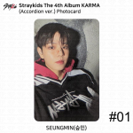 Stray Kids 4. album Karma L&otilde;&otilde;tspilliversioon Ametlik fotokaart Seungmin (Accordion ver)