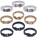 Eriline roostevabast terasest kootud kett viikingi ruunikirjadega hundipea linnupea mao logoga k&auml;ev&otilde;ru