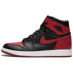 Air Jordan 1 Retro High OG Banned 2016 Meeste tossud Must Varsity-Punane-Valge 555088-001 43