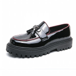 Mood Paksu tallaga vabaaja meeste noorte jalap&uuml;ksid Moodsad tutid Uus stiil Igap&auml;evane vaba aeg Pidu Kontor Pulmad Peigmehe kingad 44 punane