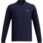 Under Armour Drive Pro Storm FW24 H&uuml;briid Lahtine Veekindel Soe T&otilde;mblukuga Pikkade Varrukate Jakk Meeste Jakk Kesk&ouml;&ouml;sinine Metallik-H&otilde;bedane 1387117-410 L