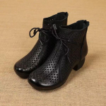 Moodsad kingad Klotskontsad Pehme sandaal Naiste saabas 2025 Suvi Hingav Paks Uus Retro T&otilde;eline Ehtne Nahk Klotskontsad Retro Naiste Sh 35