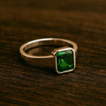Roheline S&otilde;rmus Emerald, 925 Sterling H&otilde;be, Ruudukujuline L&otilde;ikega Kivi, Meeste Julge Ehtekomplekt 4 h&otilde;be