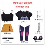 Mira Cosplay Kost&uuml;&uuml;m Parukas KPop Naised T&uuml;druk Idol Deemonik&uuml;tid Cosplay Rollim&auml;ng Peoks Karnevali R&otilde;ivad Halloweeni Kost&uuml;&uuml;mid XS