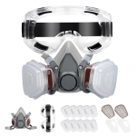 Respirator Mask Pooln&auml;omask Gaasimask Ohutusprillidega Korduvkasutatav Professionaalne Hingamiskaitse Tolmu ja Kemikaalide Eest