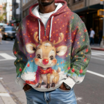 Meeste Mood Trendikas Poollukuga Kapuutsiga Pullover Paksust Fliisist Tekstuuriga Kapuutsiga Dressipluus XL arbuusipunane v&auml;rv