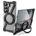 Oatsbasf magnetiline telefoni&uuml;mbris Samsung Galaxy Z Fold 6 5 jaoks Metallist &otilde;huke telefoni kaitse&uuml;mbris 360&deg; p&ouml;&ouml;rleva alusega Galaxy Z Fold5 must