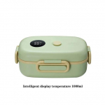 Termoisoleeriv l&otilde;unakarp meestele naistele lastele intelligentse temperatuurin&auml;idikuga Bento toidukarp plastkonteinerid roheline