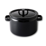 Takumi JAPAN 22cm S&uuml;gav Raud Must Emailitud Induktsiooniga Gaasipliidi N&otilde;udepesumasina jaoks T&auml;iuslik Hautamiseks Plekk Must Email (TKM-22DW.BK) Pott, &Uuml;hilduv, &Uuml;hilduv,