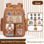 Suure Mahutavusega Kapibaara Multikakujuline Seljakott - Veekindel Koolikott Lastele Backpack + 3 Cards