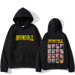 V&otilde;itmatu Mark Superkangelane Kahepoolselt Tr&uuml;kitud kapuutsiga puseroog Meeste Naiste harajuku riided Fliis Pikkade varrukatega Anime hip hop streetwear XL black
