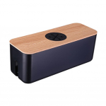 Puidust kaabli hoiukarp Toiteliini hoiukarp Tolmukindel laadija pistikupesa Organisaator juhtme&uuml;mbris Kodu kaablikerija korraldaja S 29.5 x 11.4 x 11cm must