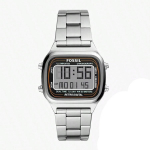 Fossil Retro Digitaalne H&otilde;bedane sihver H&otilde;bedane terasrihm Meeste k&auml;ekell - FS5844 must