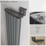 Kokkupandav veekindel du&scaron;ikardin iminappadega, ei vaja puurimist, vannitoa vaheseinaks, kuiva ja m&auml;rja eraldamiseks, EVA kardin 80X180CM