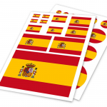 Hispaania lipp Hispaania Hispaania ESP Ho auto mootorratta kleebiste komplekt kleebis Kraabitud kate Ipad s&uuml;learvuti s&uuml;learvuti mugav auto SQUARE