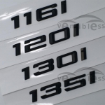 Car ABS black Trunk Letter Badge Emblem Sticker For THE 1 Series 116i 118i 120i 125i 130i 135i 140i E81 E82 E87 E88 F20 F21 140i must