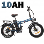 Drvetion AT20 Kokkupandav Elektrijalgratas 750W Mootor & 48V10/15/20Ah Aku, 20&times;4.0 Rehv, Shimano 7-k&auml;iguline, T&auml;isvedrustus, &Otilde;libaasil Piduritega Linnas&otilde;idu E-jalgratas Bike+10Ah Battery(Split Shipment) sinine