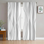 Moodsad triibulise mustriga tr&uuml;kitud kardinad, aknakaunistused, kodukaunistused, toakaunistused 14Wx39L(35x100CM)x2