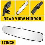 17 Rear View Mirror Wide Angle Convex Car Truck SUV Day Night Acces inches 17