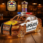 Uus toode s&otilde;ltumatu jaam populaarne politseiauto kuju veinipudel veinikomplekt klaaspudel police car crown cover