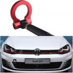 Silma pukseerimiskonksu komplekt Punase keermega Volkswagen MK7 VII Golf GTi 2015-Edasi jaoks