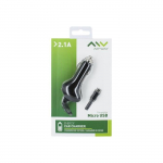 Adaptateur allume-cigare - MYWAY - 2.1 A - Micro-USB de type B - Noir must