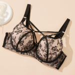 Naiste seksikas minimizer-rinnahoidja suurele suurusele traadiga &uuml;li&otilde;huke pitsiline lilleline pesu 75G
