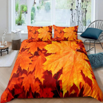 S&uuml;gisene tekikott Hooajaline Vahtralehe Lehestik Botaaniline Lehestik Elav Lilleline Metsa Pilt Dekoratiivne 3-osaline Voodipesu Naistele 135x200cm 2pcs