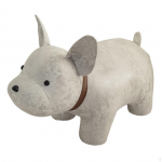 Stiilsete puujalgadega ottomani jalatugi gray dog