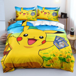 Armas P-Pok&eacute;mon Voodipesukomplekt Lastele Poistele Multikaprindiga Tekikott Tekikotid Pikachu Kate Voodipesu Komplekt AU Single(140*210cm)3pcs