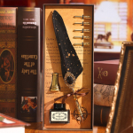 1KOMPLEKT Maagiline Kivist Sulgpliiats Harry Potter Euroopa Vintage Tulelakiga Tihendusvaha Tilgutuspliiats Pliiats Kingikarbis S&uuml;nnip&auml;evakingitus must