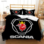 S-Scania Veoauto Kotkapea Tekikott Tekk Voodipesukomplektid Pehme Tekikate Ja Padjap&uuml;&uuml;rid Teismelistele &Uuml;hekohalineKahekohalineKuningannaKuningas 150*200cm 3pcs