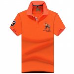 STORN Meeste Polo S&auml;rk &Uuml;hev&auml;rviline Suur Suurus Meeste Polo S&auml;rk Vabaaja L&uuml;hikeste Varrukatega Rev&auml;&auml;riga Nuppudega S&auml;rk Tikand Lilla Punane Valge 6XL M oranž