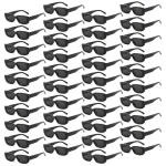 40 TK Retro 80ndate/90ndate stiilis mustad ristk&uuml;likukujulised prillid Partii kitsa raamiga plastmassprillid Sobivad teemapeoks gray