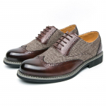 Retro Mood Uus Segu Patchwork Lakk Nahk Paeladega Brogue Kingad Meestele Ametlik Pulm Pruutneitsi Ball Kingad Zapatillas Hombre 38