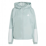 Adidas Hyperglam tuulejope veekindel spordi- ja treeningjope kapuutsiga pikkade varrukatega naistele jakid KC7654 S