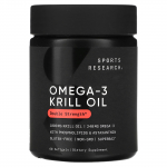 Sports Research, SUPERBA 2, Antarktika krilli&otilde;li, oomega-3 fosfolipiidid astaksantiiniga, 1000 mg, 60 pehmet kapslit
