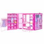 barbie Super stiilne roosa unistuste garderoob m&uuml;&uuml;gil Barbie nuku jaoks M&auml;ngimiseks Alates 3. eluaastast ja HXD59 kollektsioon! (Nukk eraldi) Nukud, Riietumaja, M&auml;ng, &Uuml;les,