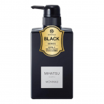MONNALI Must Seeria MIHATSU Puhastav Bambusest Toores Peanahale Unisex &Scaron;ampoon, 350 ml, S&ouml;e, Keratiini, Silikoonivaba, Hooldus,