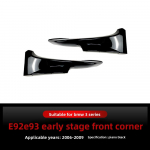 Esip&otilde;rniku huulkerekomplekt BMW 3. seeriale E92 E93 M3 M-Tech 2006-2009 / 2010-2013 Udutule katte liistud Esipoolsed canardid Splitter Glossy Black 06-09