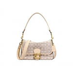 Coach Tabby 26 Klassikaline Vana Lillemustriga Eemaldatava &Otilde;larihma ja Ristkorpuse Kotiga Jacquard-kangast Nahast &Uuml;he &Otilde;larihmaga Keskmine Naiste Tammepuu V&auml;rvi One Size-Basic Set (Bag+Dust Bag) tume korall v&auml;rv
