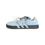 Adidas VL COURT 2.0 Cushioning, Wear Resistant Low top Skateboard Shoes Unisex Blue Silver HQ1802(Team502-) 40 white