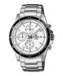 Casio meeste roostevabast terasest 100M veekindel analoog kvartsikell EFR-526D-7AV valge