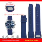 Kvaliteetne fluorokaut&scaron;ukist rihm IWC Pilot Mark 18 Spitfire Fighter Portugal k&auml;ekella jaoks pehme FKM kumm 20mm 21mm meeste k&auml;ev&otilde;ru 21mm width gray