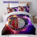 Feyenoord logo VaipMuster Voodipesu Tekikott Tekikott Padjap&uuml;&uuml;r Kodu Kaunistus S&uuml;nnip&auml;eva Kingitus (1 * tekikott + 2 * padjap&uuml;&uuml;ri, ilma s&uuml;damikuta) 135x200cm